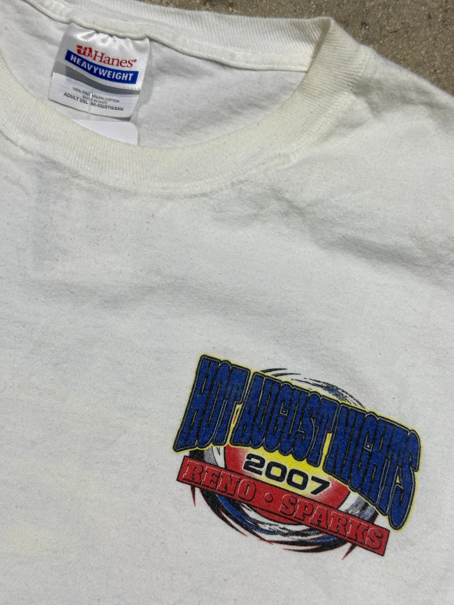 2007 Hot August Nights Tee - White Size XXL