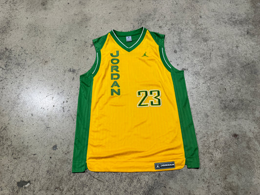 Jordan Brand Tri Color Jersey - Green/Yellow/White Size XL