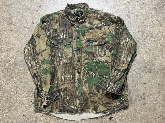 Rattlers Brand Realtree Camo Button Up Size Large