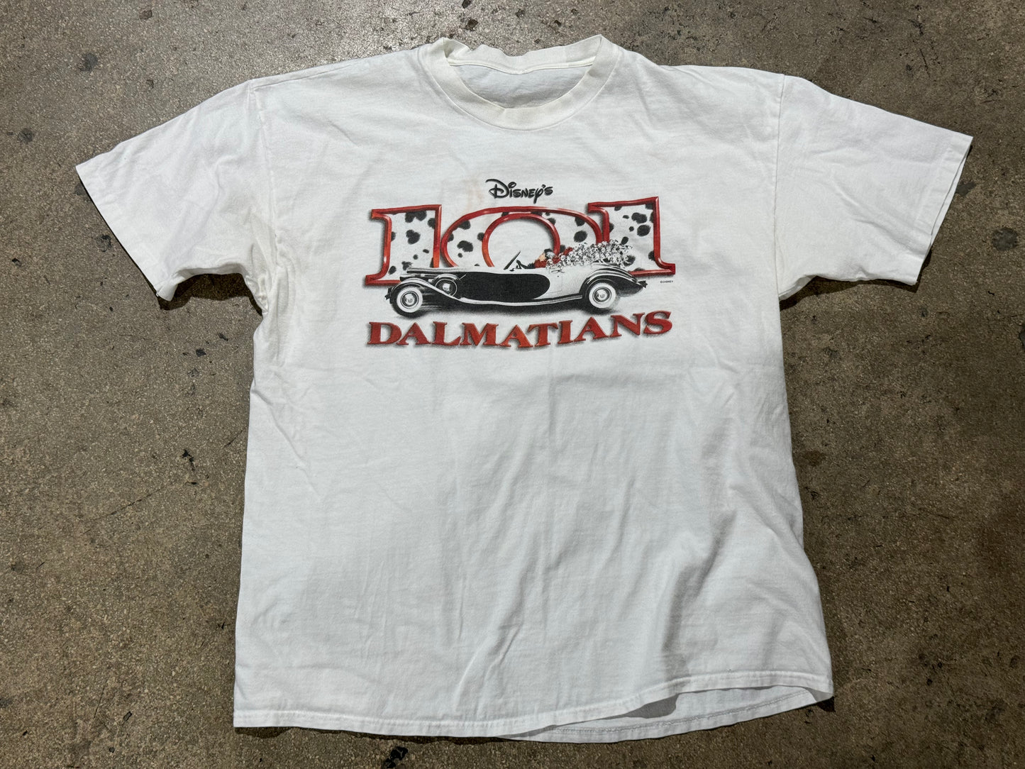 1996 101 Dalmations Tee - White Size XL