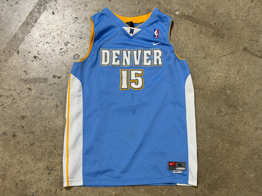 Nike Denver Nuggets Carmelo Anthony #15 Jersey - Blue Size Youth XL