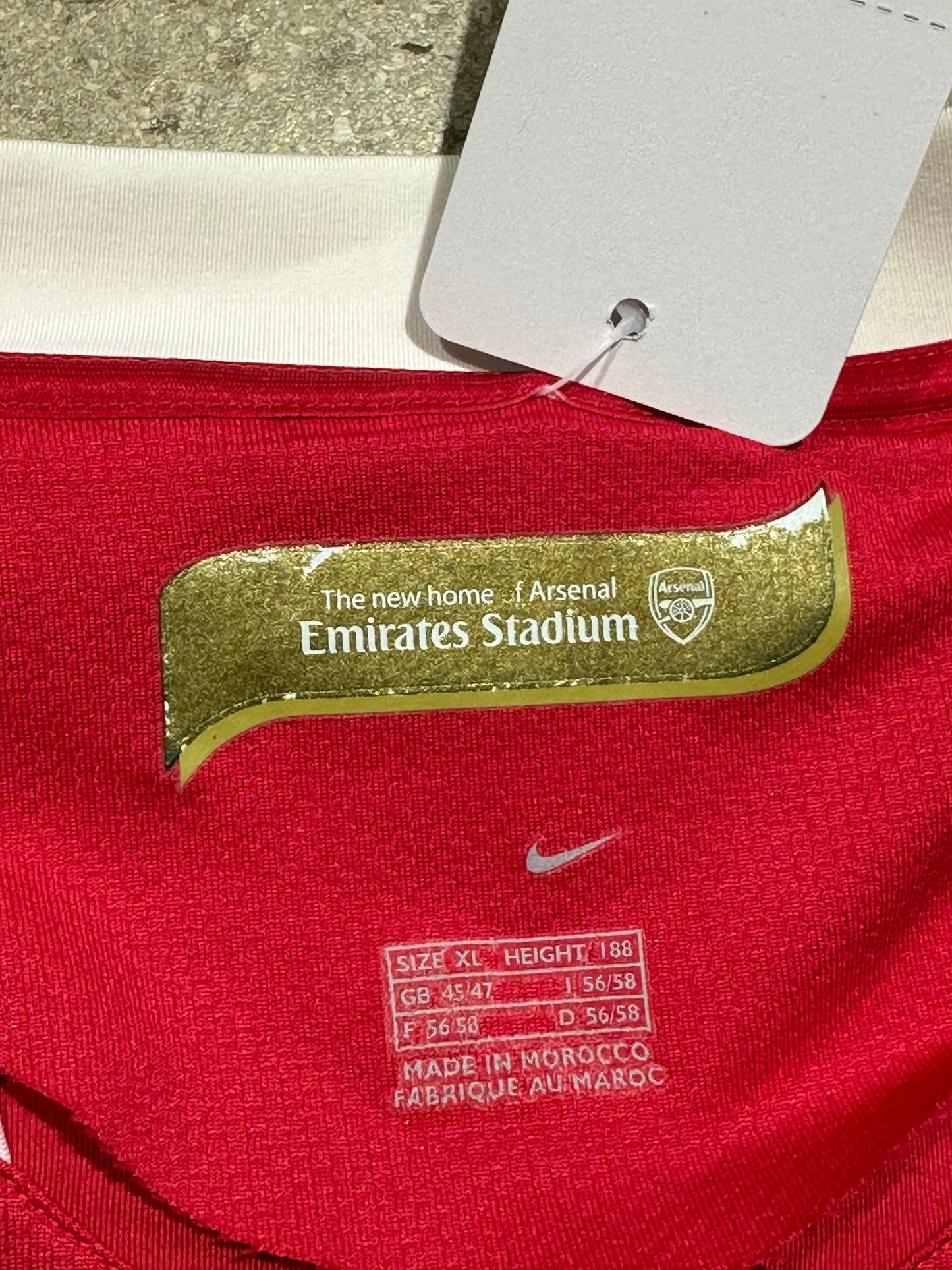 2007 Nike Arsenal Home Jersey - Red Size XL