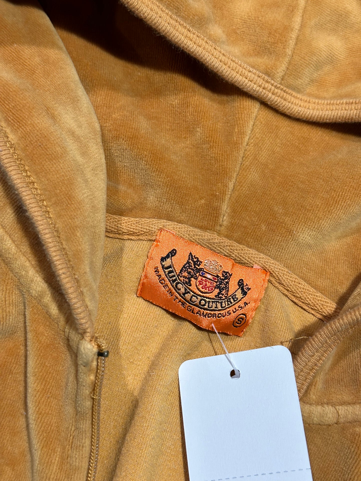 Juicy Couture Velour Hoodie - Caramel Size Small