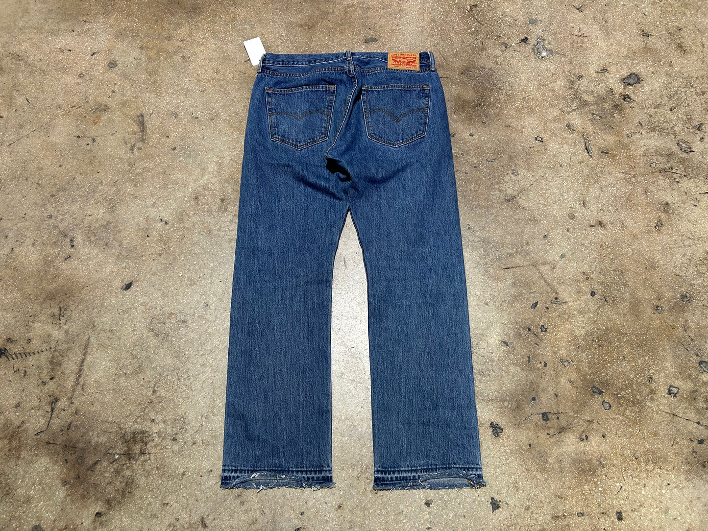 Levis 501 xx Released hem Jeans - Blue Size 35 x 30