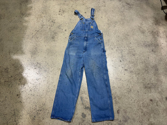 Carhartt Denim Overalls Size 34x32