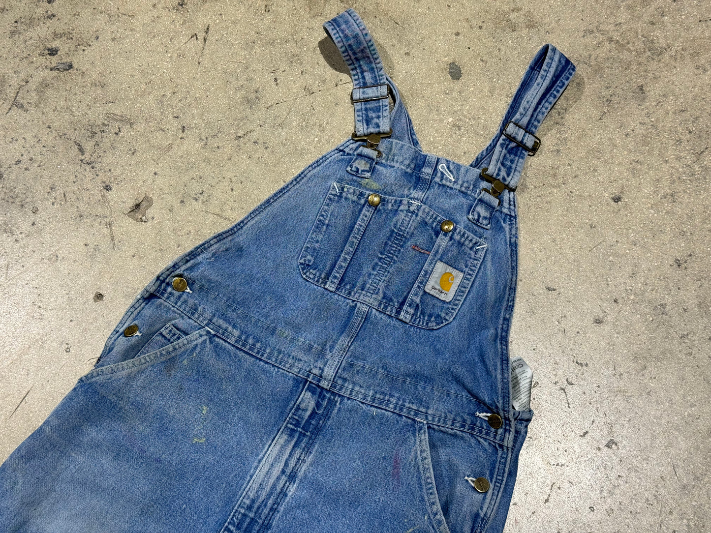 Carhartt Denim Overalls Size 34x32