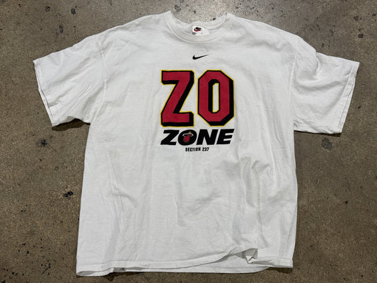 1998 Nike ZO Zone Miami Heat Tee - White Size XXL