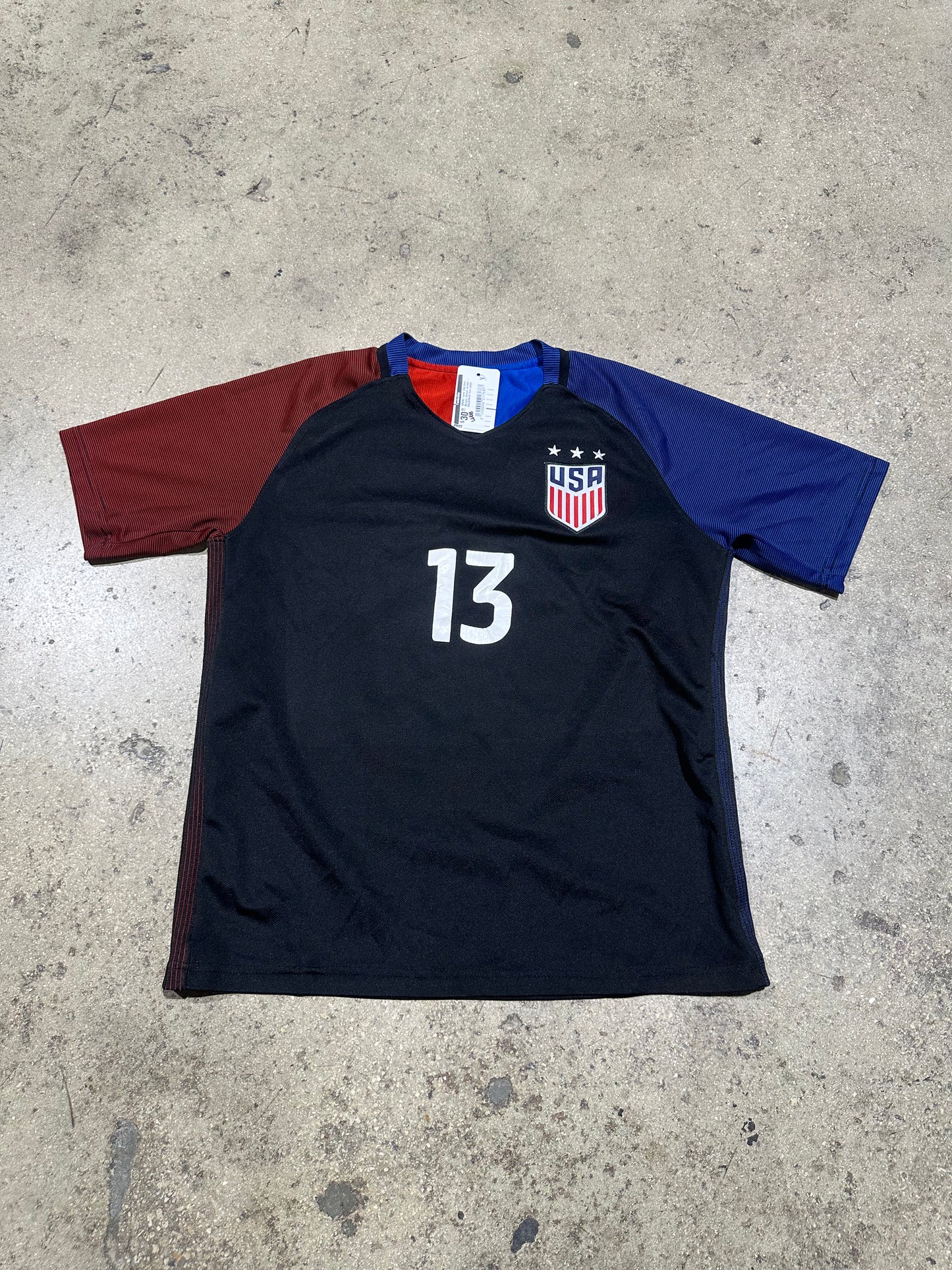 WMNS Team USA Alex Morgan Soccer Jersey - Black/Multi Size Large