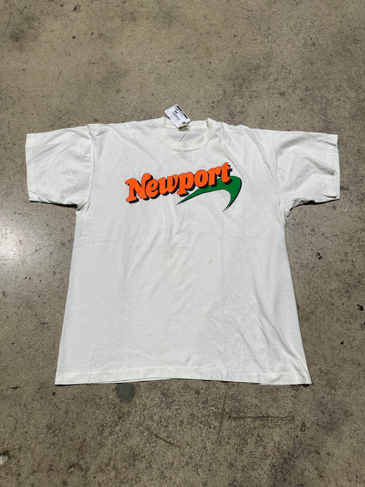 Newport Logo Tee - White Size XL