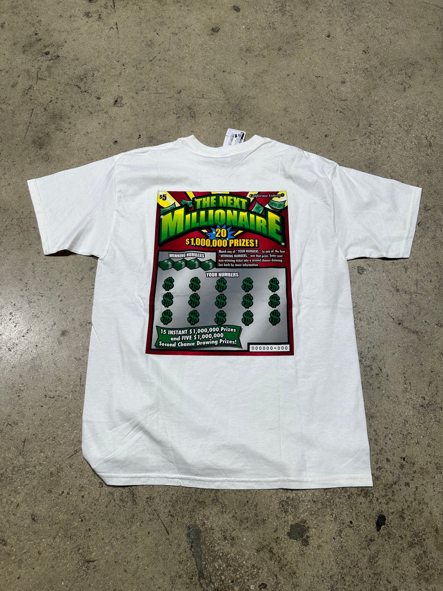 California The Next Millionaire Tee - White Size Large