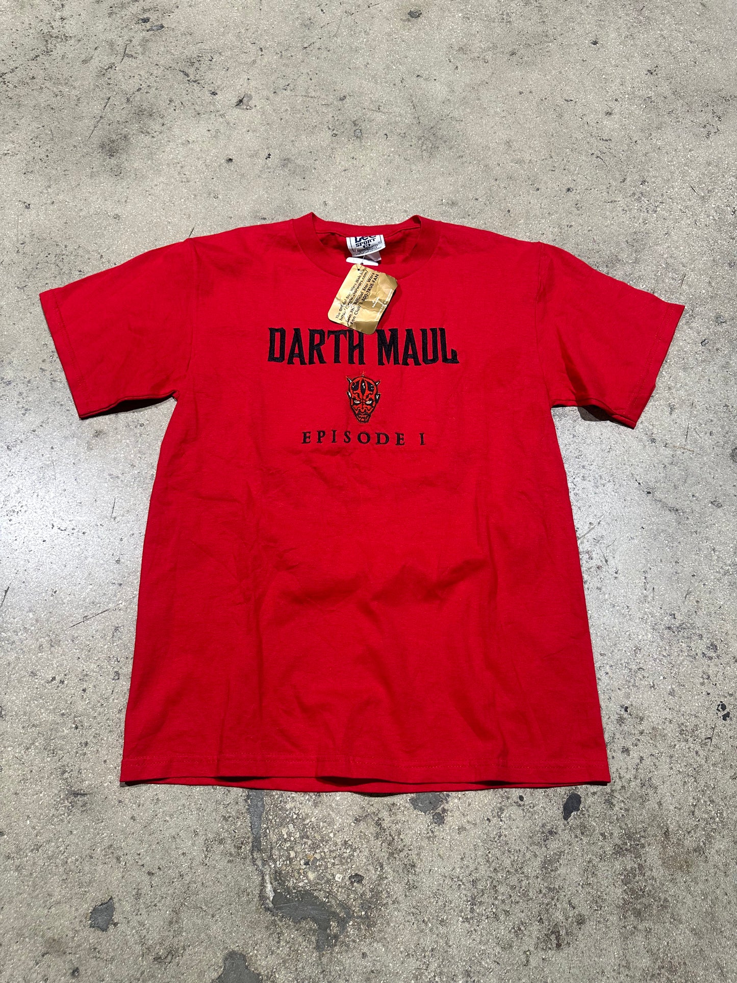 Darth Maul Episode 1 Embroidery Tee - Red Size Medium