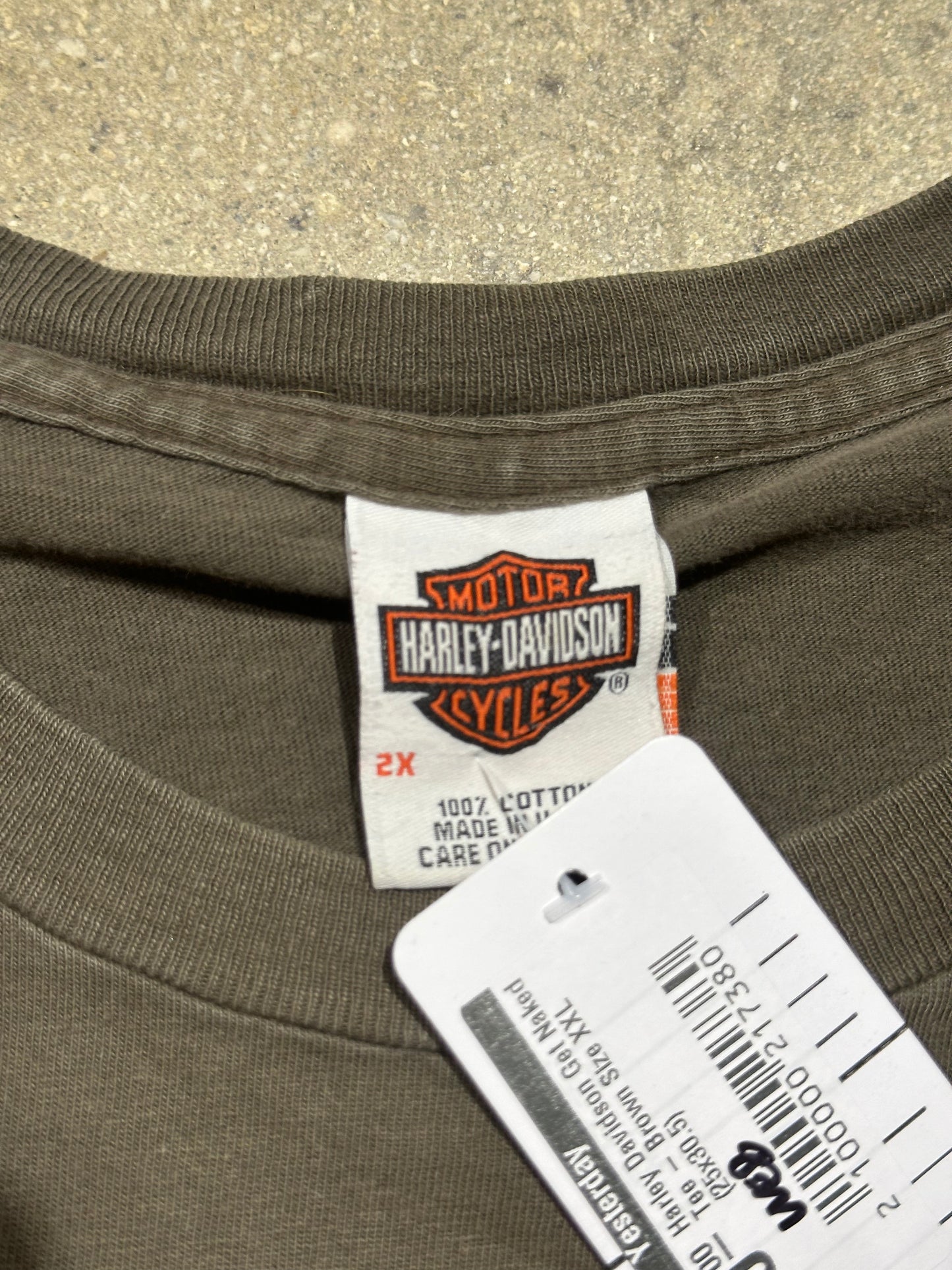 Harley Davidson Get Naked Tee - Brown Size XXL