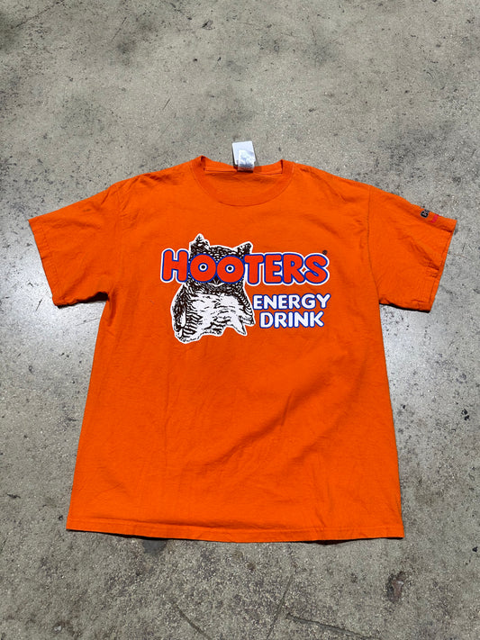 Hooters Energy Drink Power Tee - Orange Size Large