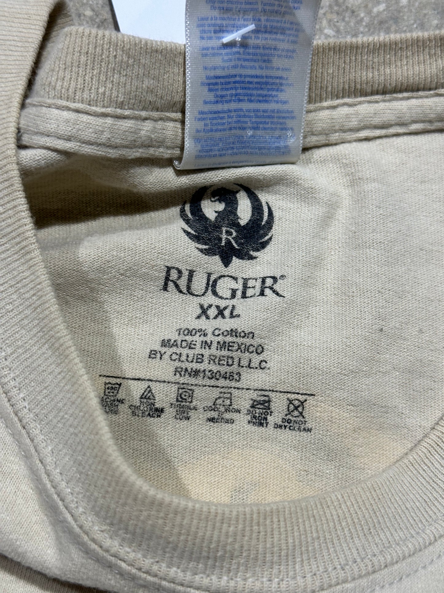 Ruger Rugged Reliable Firearms Tee - Khaki Size XXL