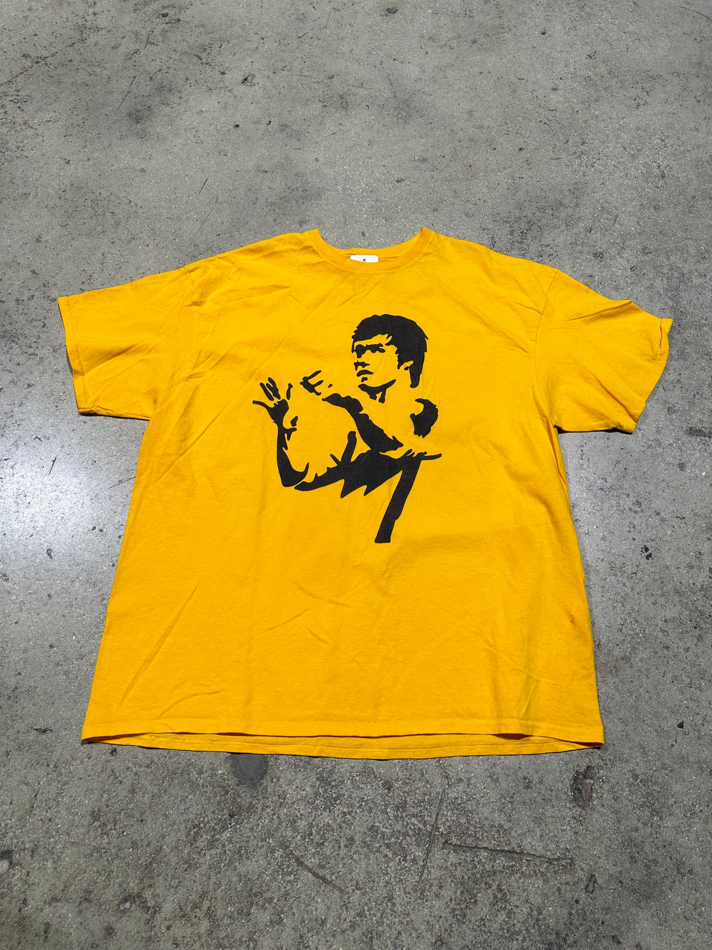 Bruce Lee Tee - Mustard Size XL