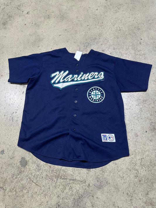 True Fan Ken Griffey Seattle Mariners Jersey - Navy Size XL