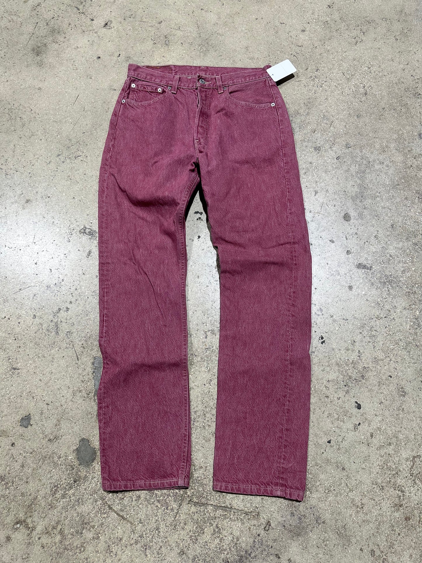 Levis Made in USA 501 XX Denim Jeans - Washed Red Size 32x32