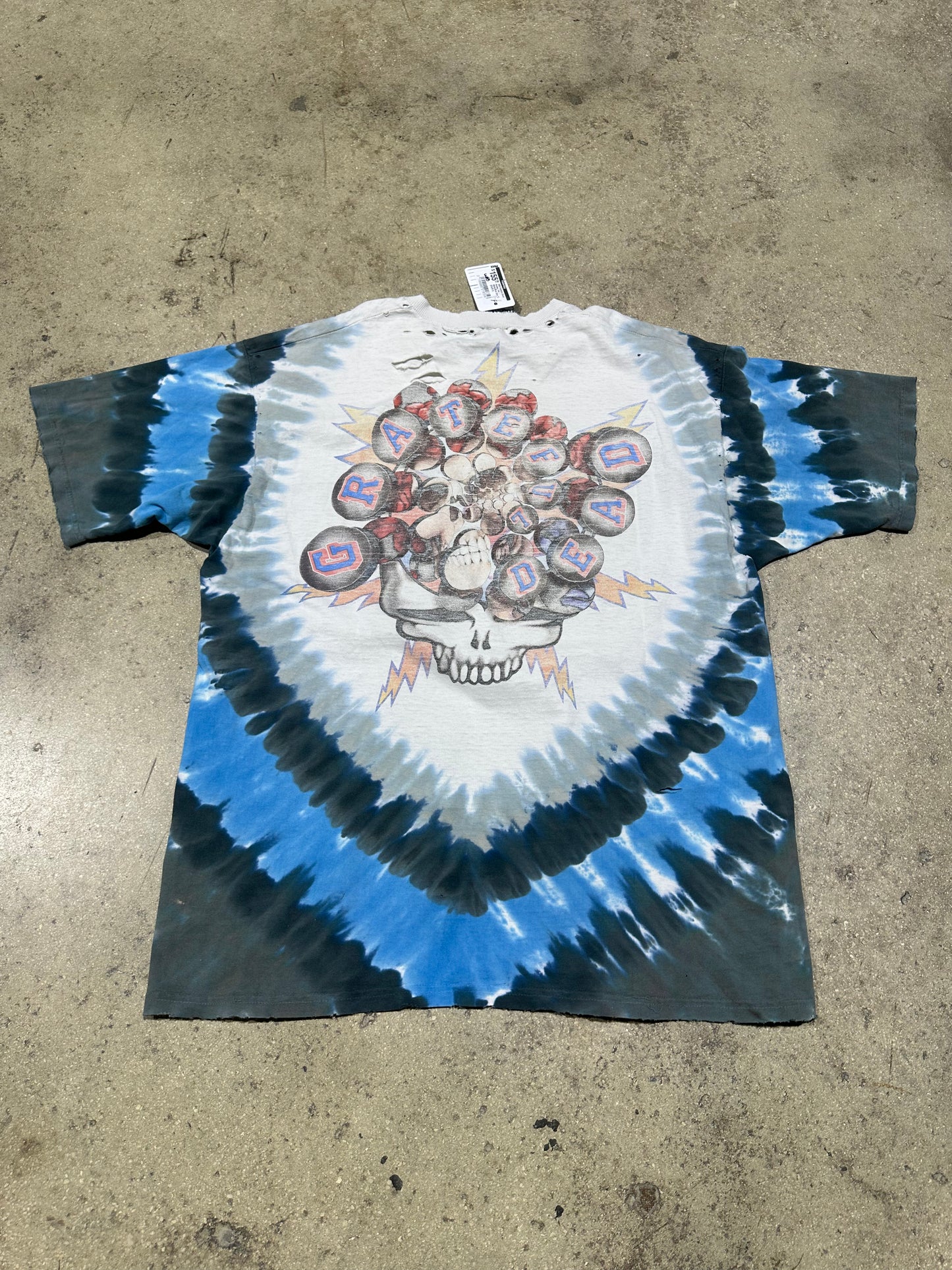 1994 Grateful Dead Hockey Tee - White/Blue Size XL