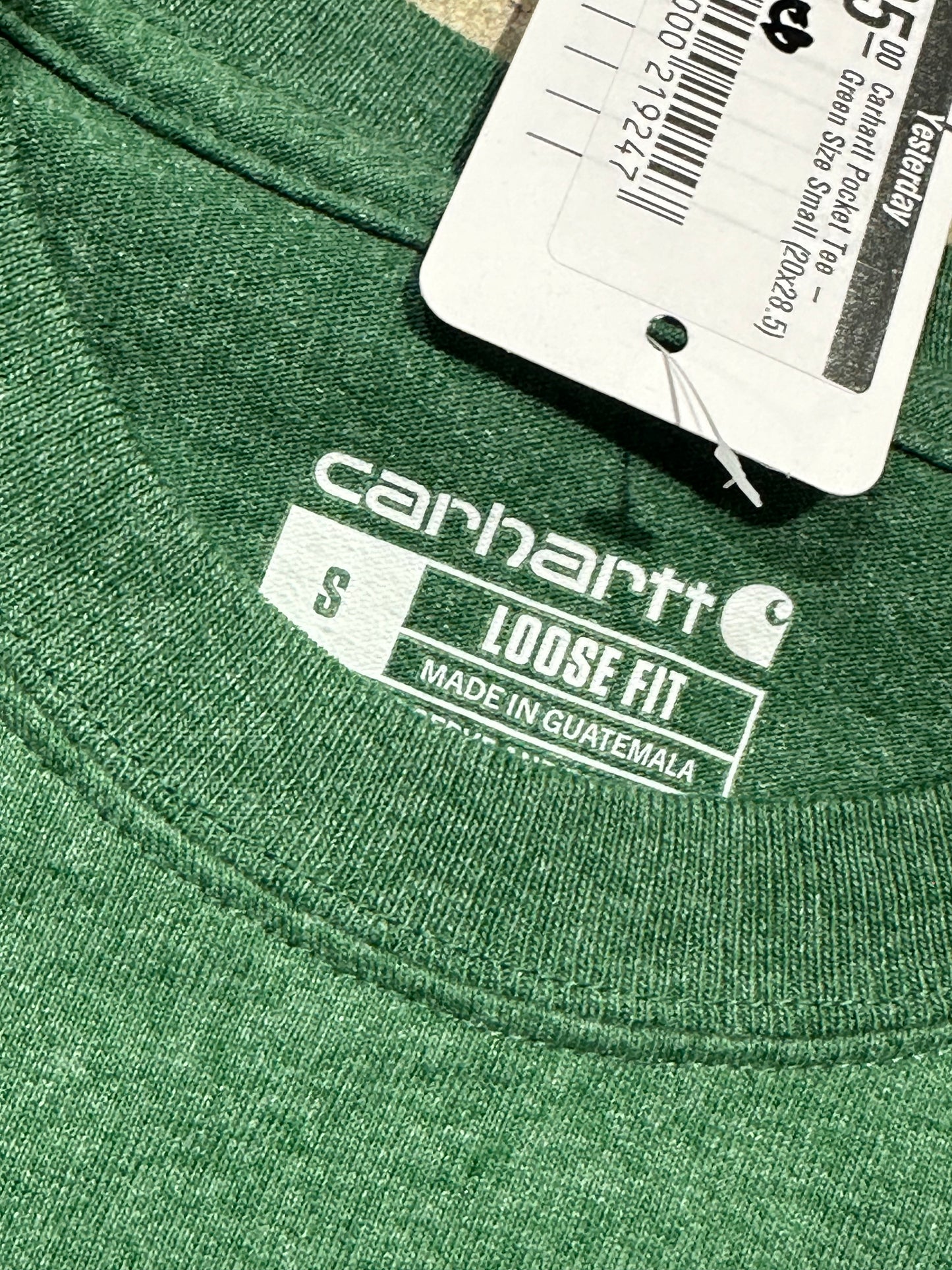 Carhartt Pocket Tee - Green Size Small