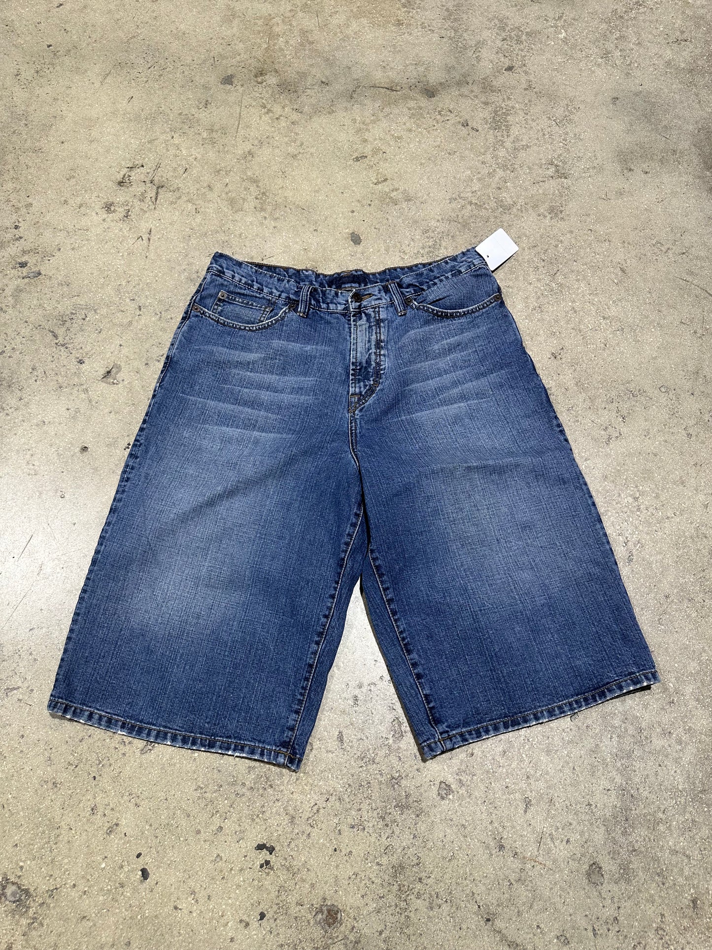 Baggy Denim Shorts - Blue Size 34