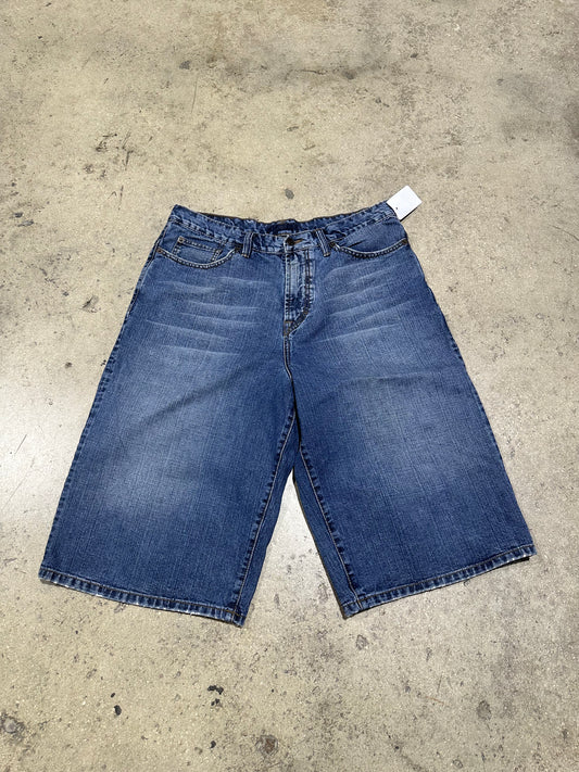 Baggy Denim Shorts - Blue Size 34