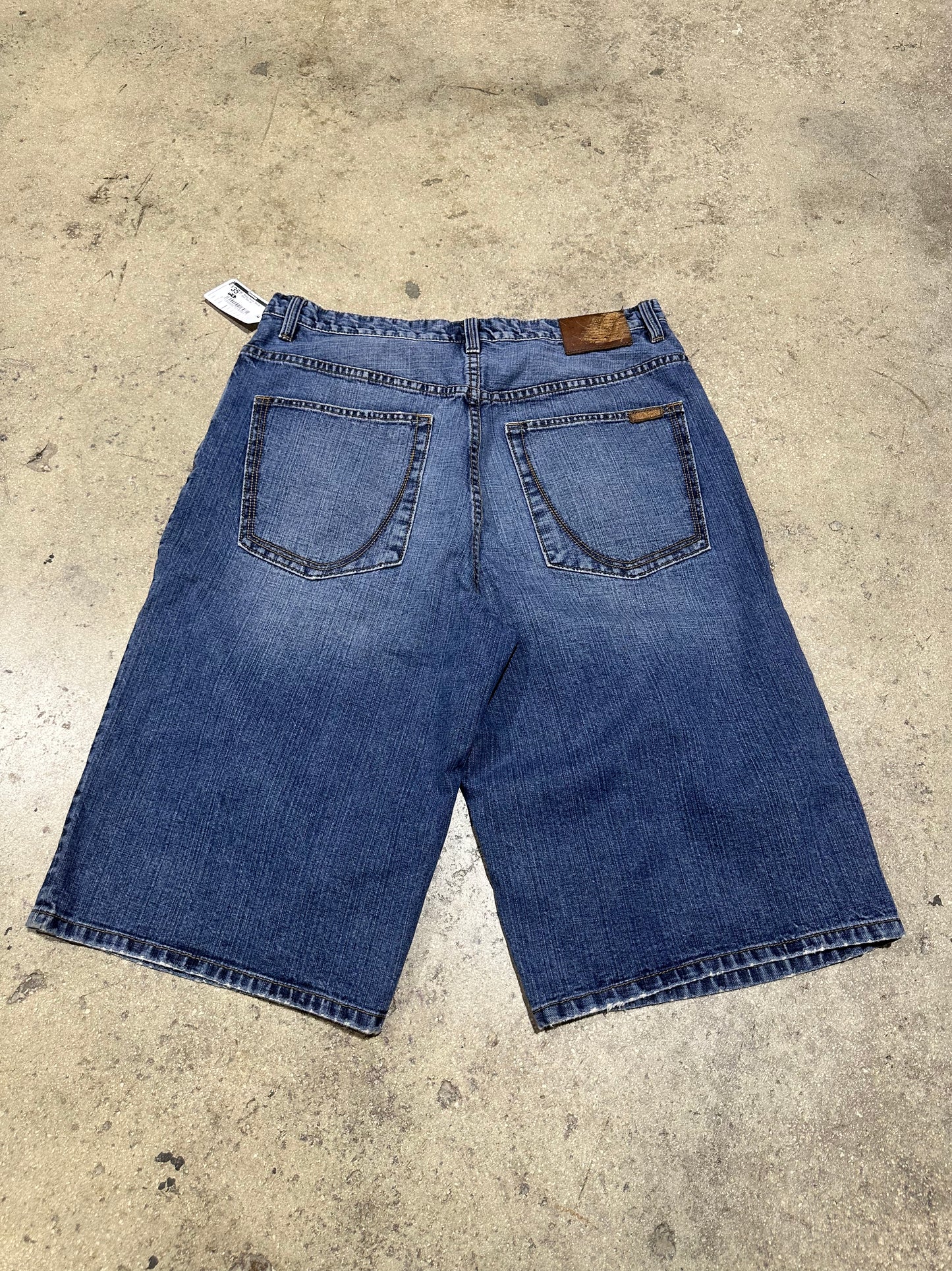 Baggy Denim Shorts - Blue Size 34