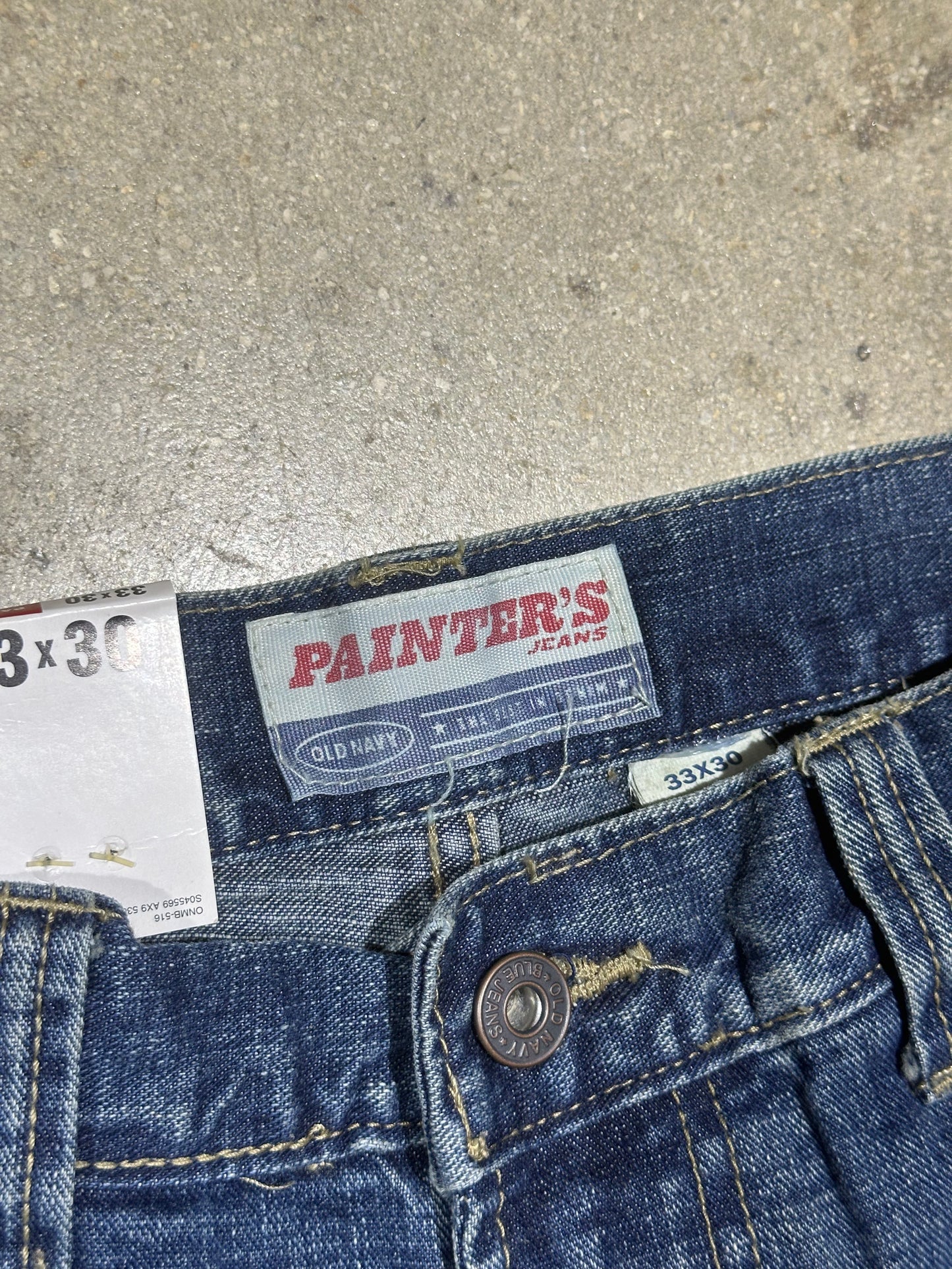 2002 Old Navy Painters Carpenter Denim Jeans - Blue Size 33x30