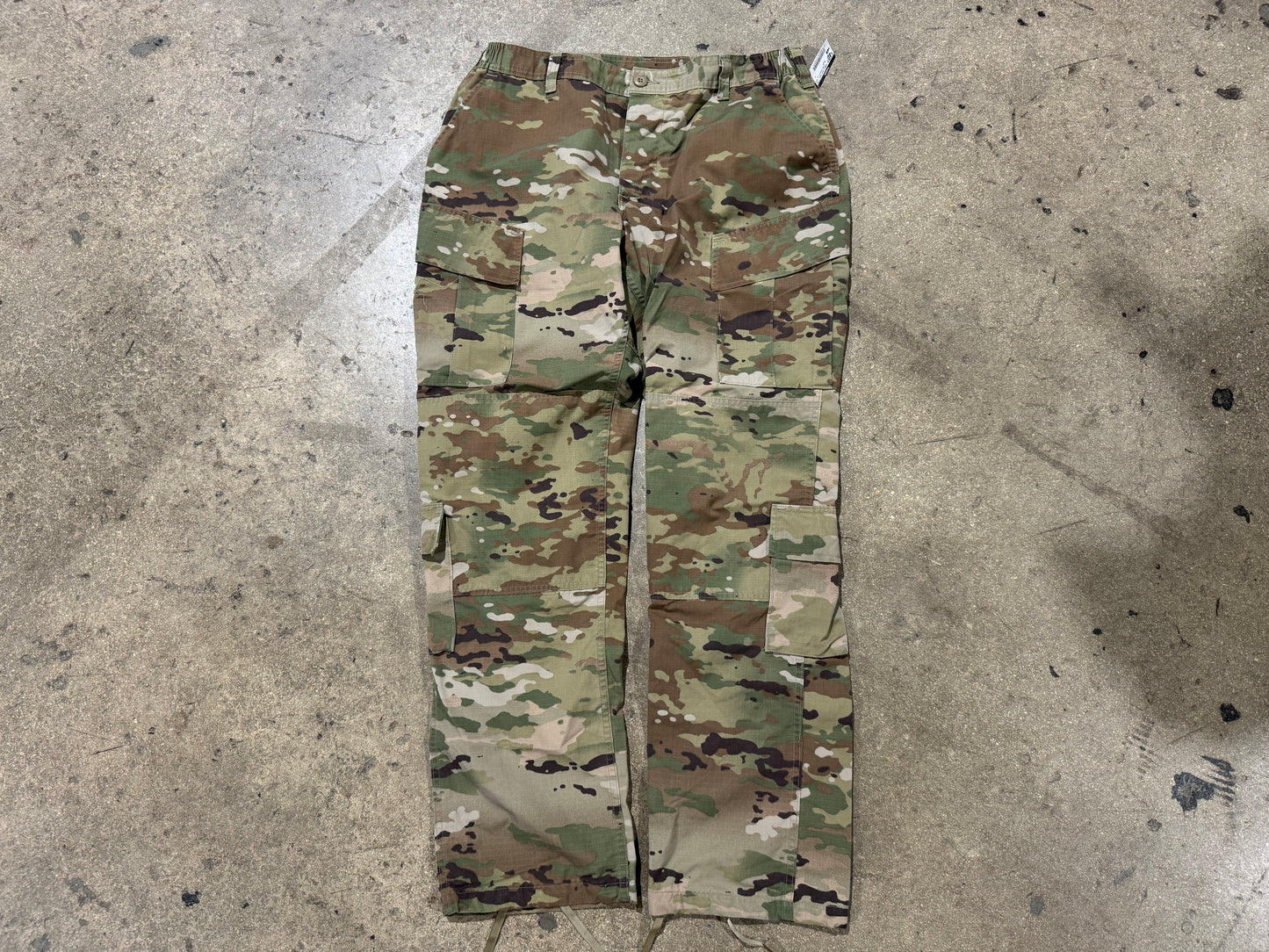 Splatter Camo Cargo Pants - Faded Green/Brown Size 36x34