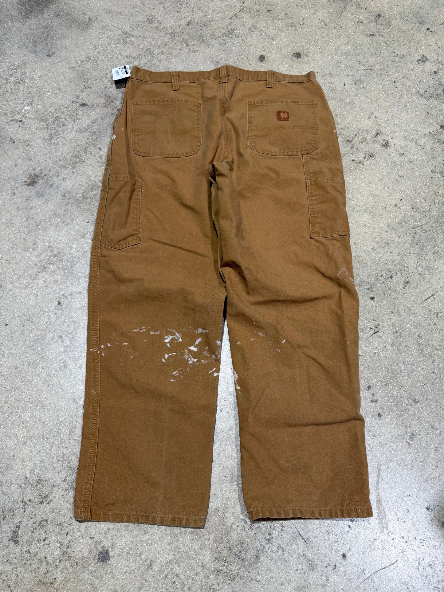 Distressed/Paint Splatter Carhartt Carpenter Pants - Dark Khaki Size 38x30