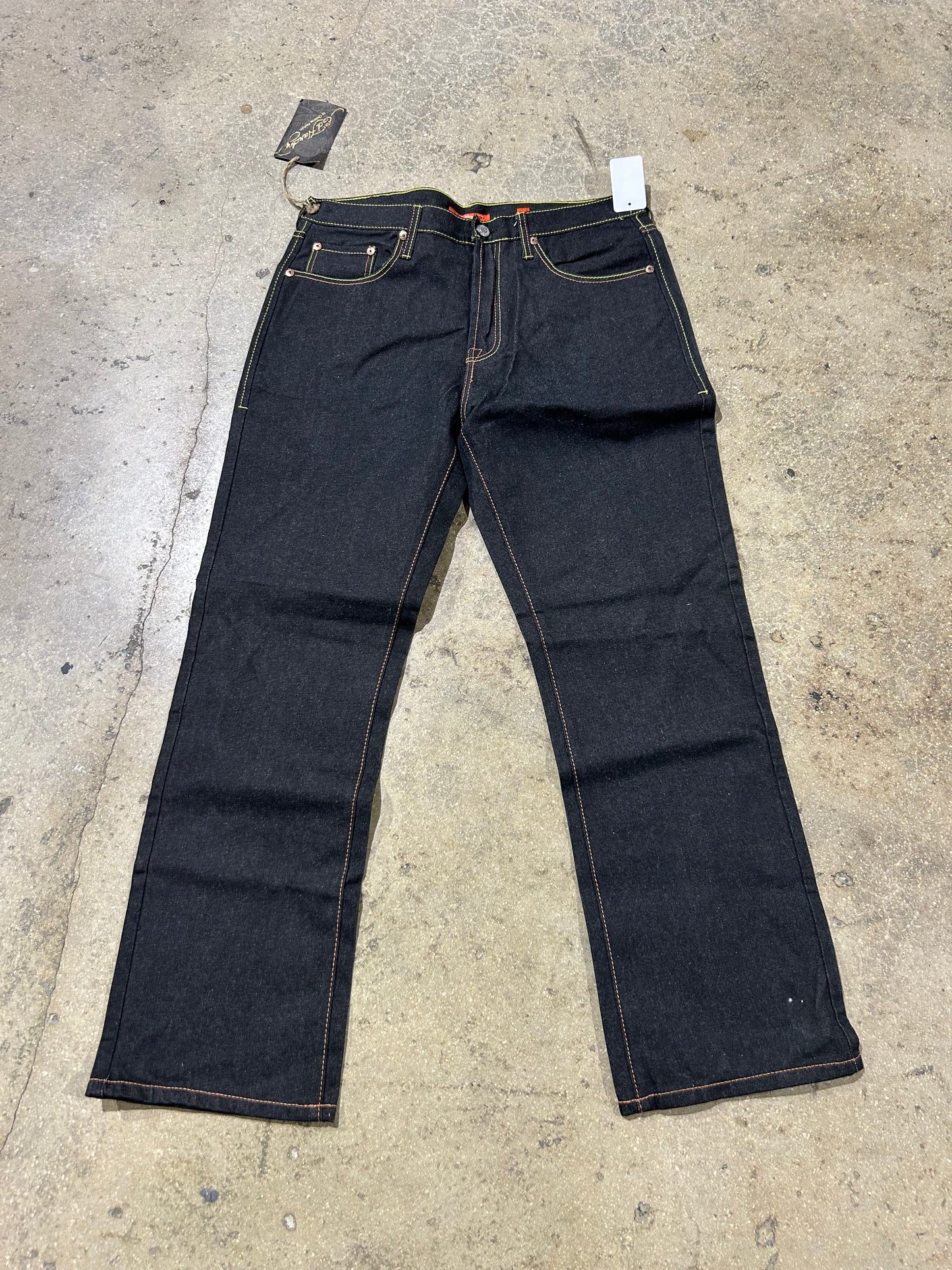 Ed Hardy Death Before Dishonor Denim - Black Size 38x35