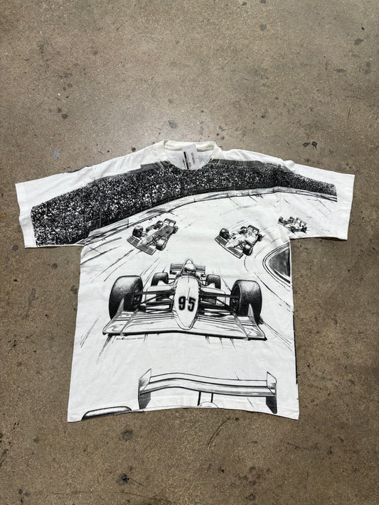 INDY AOP Tee - Black & White Size 2XL