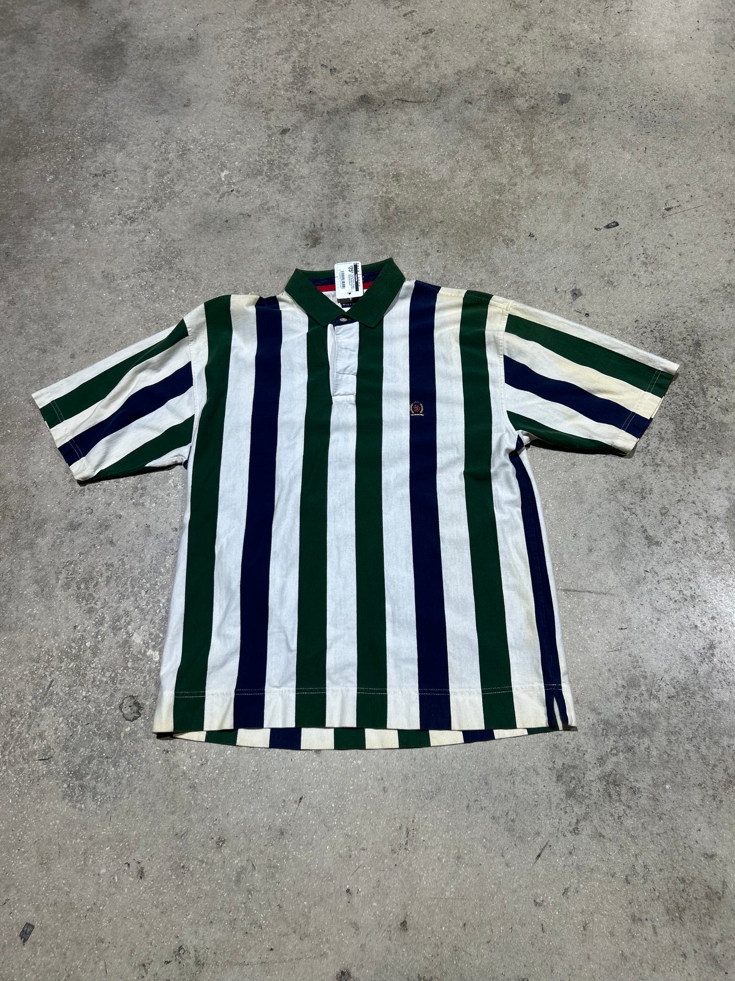 Tommy Hilfiger Striped Color Blocked Polo Shirt - Multicolor Size XL