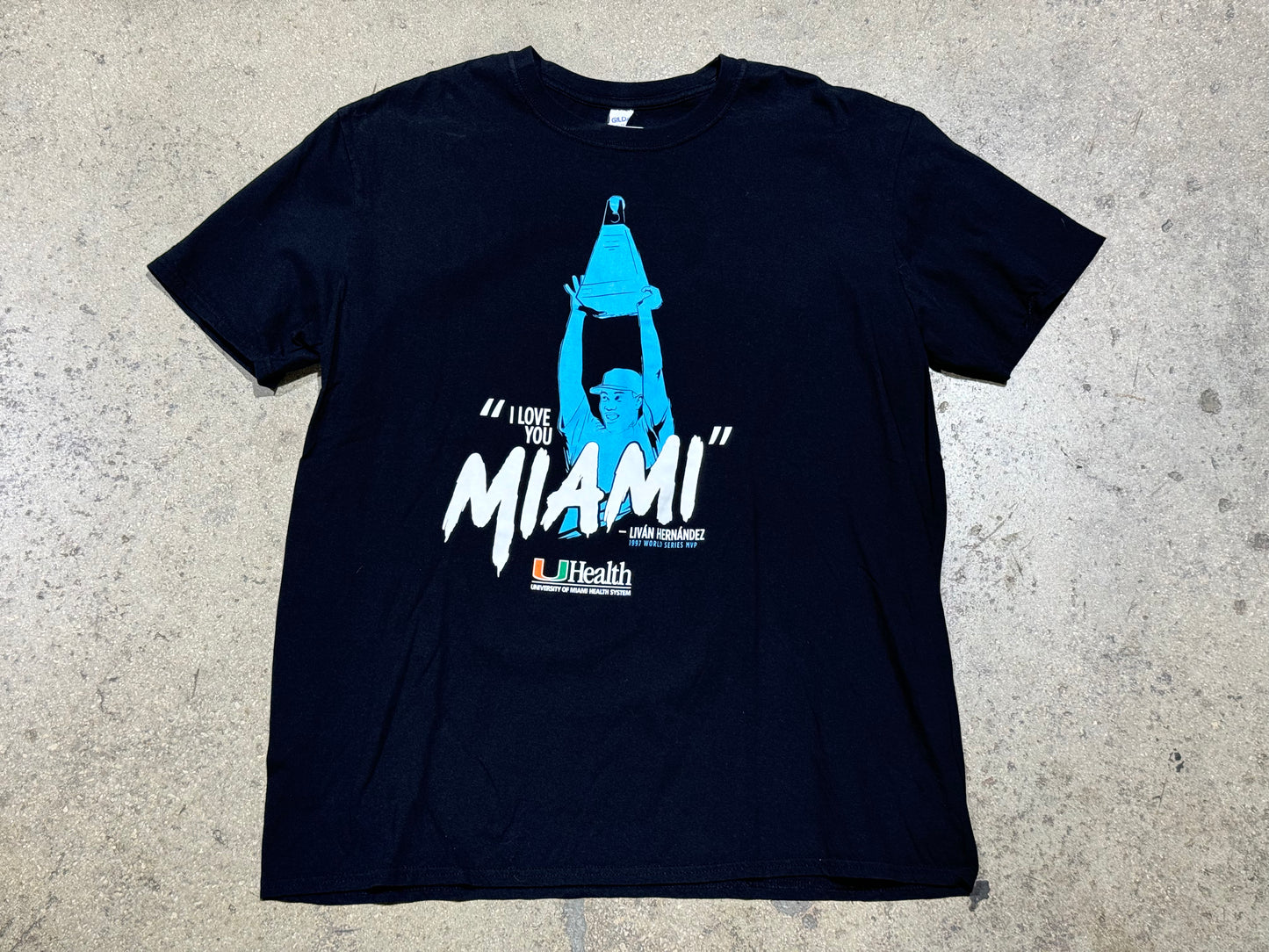 Marlins "I love you Miami" Retro Tee - Black Size XL