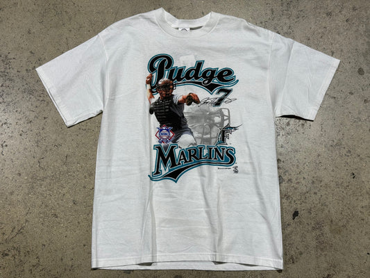 2003 Pudge Marlins Tee - White Size XL