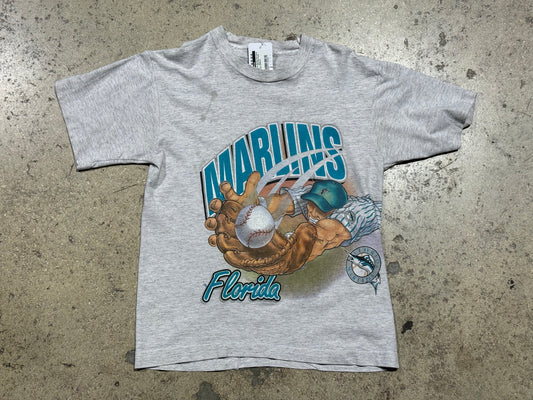 Florida Marlins Dive Catch Tee - Grey Size Youth Large