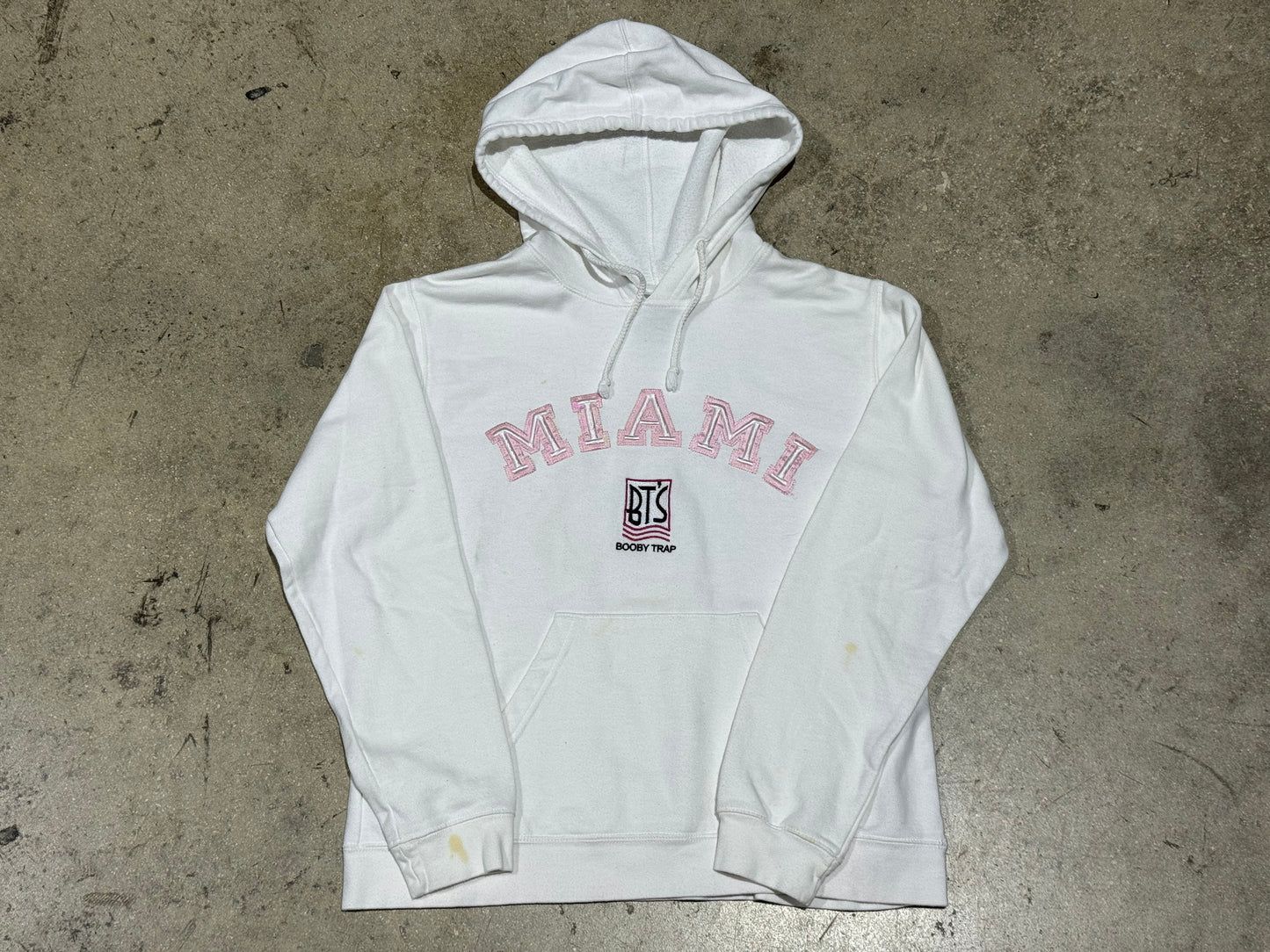 Booby Trap Miami Hoodie - White Size Large