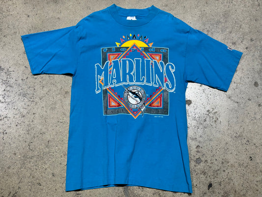 1993 Florida Marlins Arizona Can Tee - Aqua Size Large