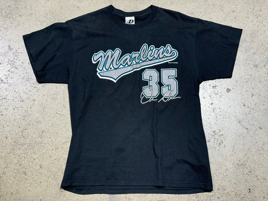 2003 Florida Marlins Dontrelle Willis Jersey Tee - Black Size Large