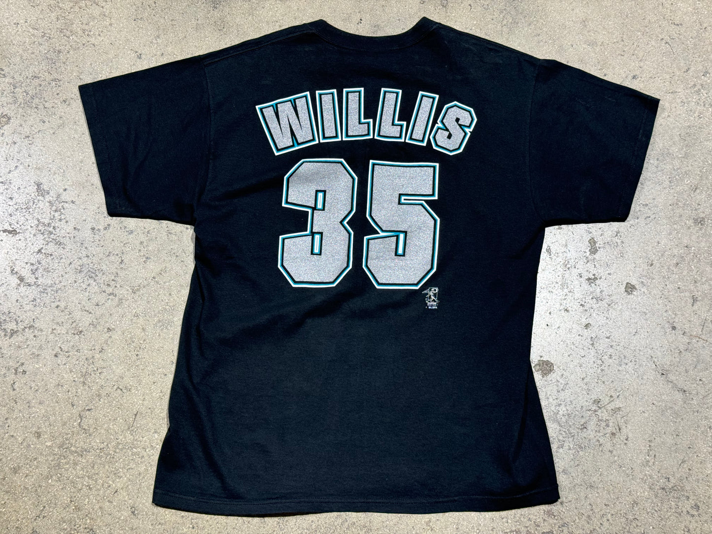 2003 Florida Marlins Dontrelle Willis Jersey Tee - Black Size Large