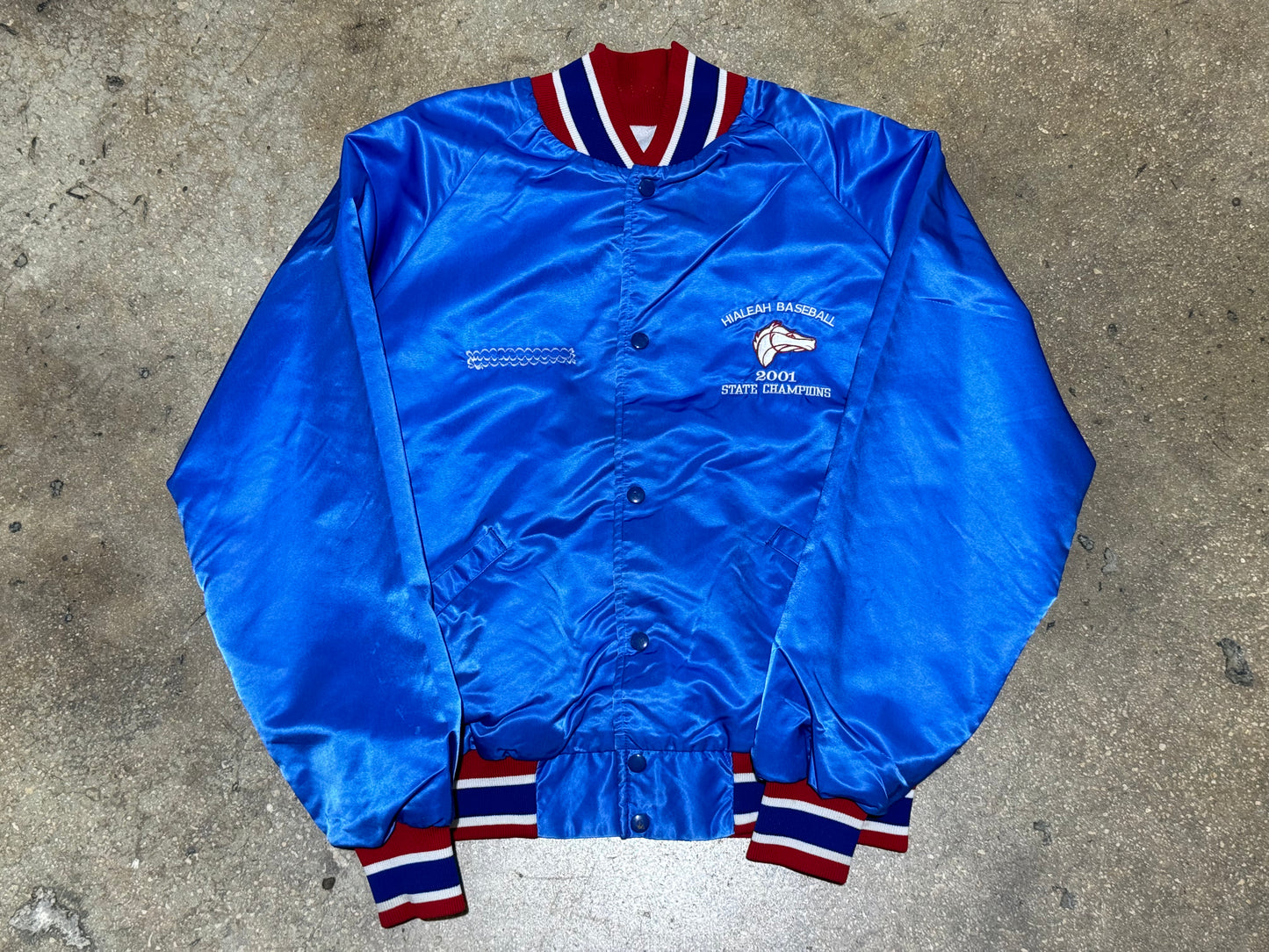 2001 Hialeah High Baseball State Champions Jacket - Royal Size Large