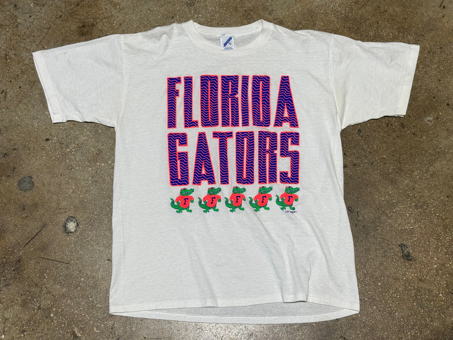 Wavy Florida Gators Tee - White Size XL