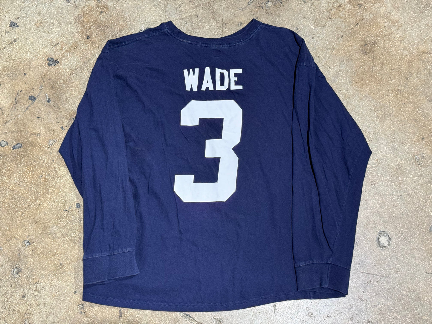 NBA #3 Wade Longsleeve Tee - Navy Size XL