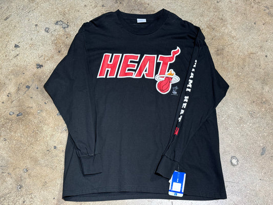 NBA Miami Heat Longsleeve Tee - Black Size XXL