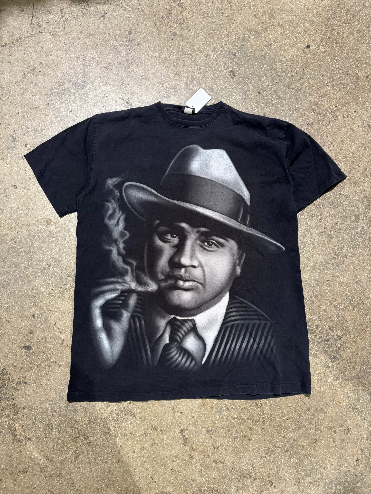 Al Capone Airbrush Graphic Tee - Black Size XL
