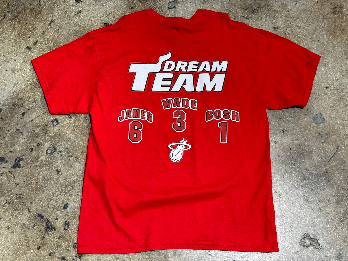 Miami Heat Dream Team Big 3 Tee - Red Size XL