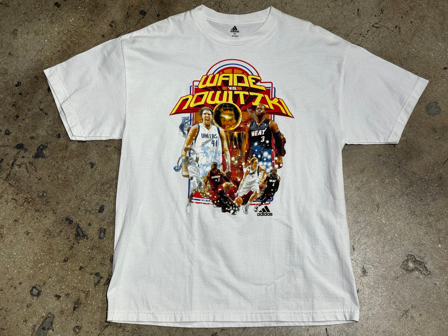 2006 Adidas Wade Vs. Dirk Finals Tee - White Size XL