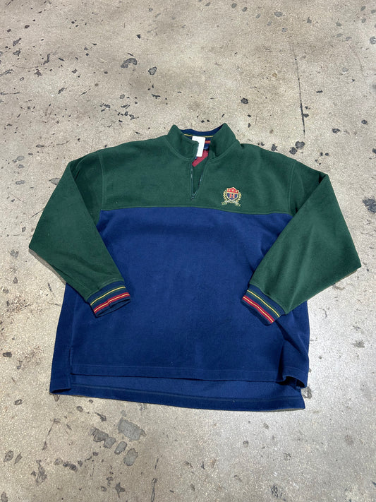 Tommy Hilfiger Quater Zip Up Jacket - Navy/Forrest Green Size XXL