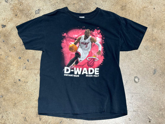 Miami Heat Dwayne Wade Graphic Tee - Black Size Large