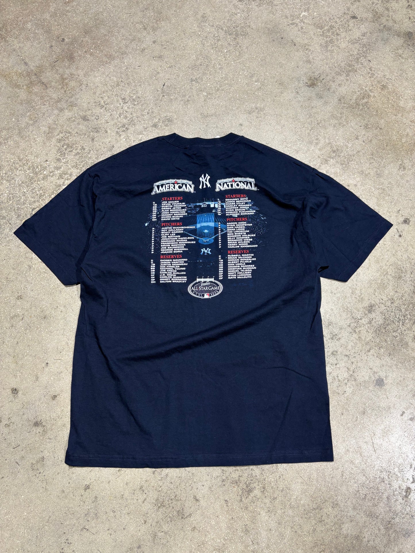 2008 Majestic NY Yankees All Star Game Tee - Navy Size XL