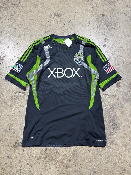 2010 Seattle Sounders FC Xbox Soccer Jersey - Grey/Green Size XL